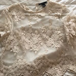 See through crop top